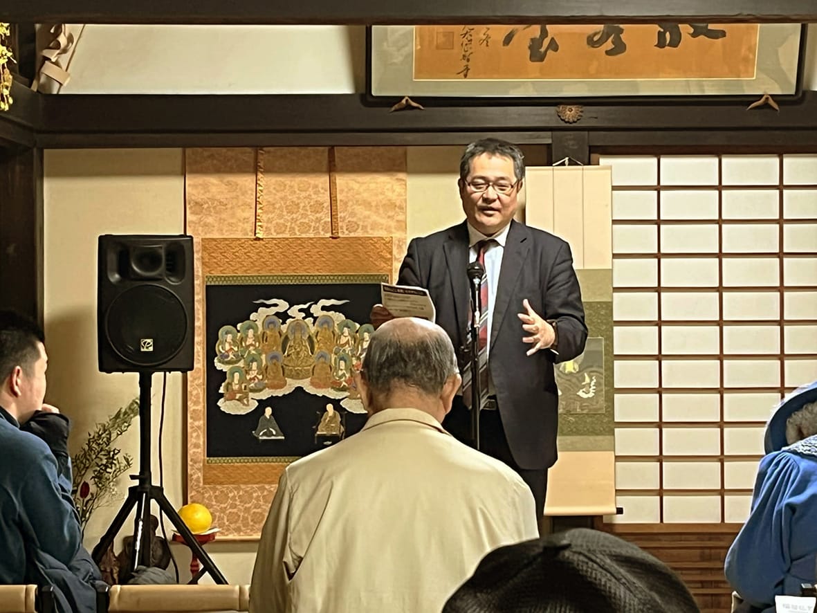「元気な間にお寺頼る」本紙主筆、お彼岸に講演