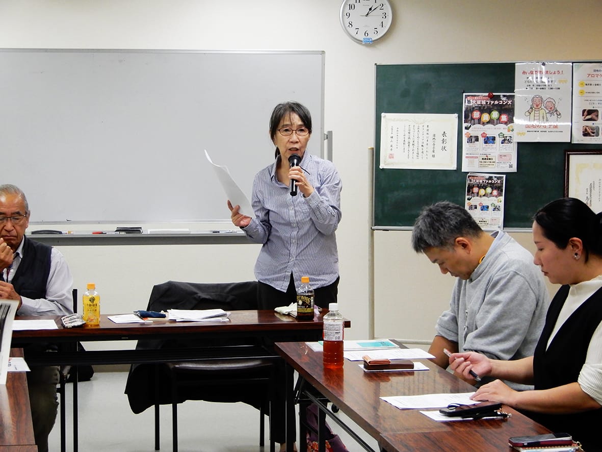 早期発見の工夫大切 孤立死テーマに団地で講演